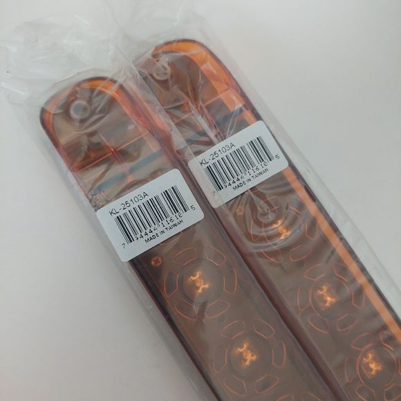 2 Amber Light Bars Turn Signal Assemblies Truck Trailer Tail Light KL-25103A 17" - Picture 3 of 12